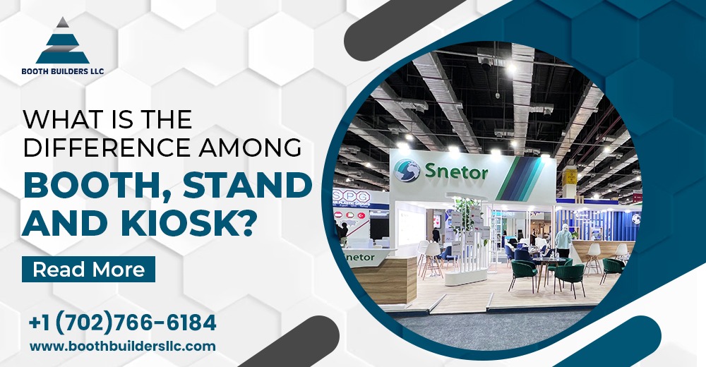 What is the difference between Booth, Stand and Kiosk?